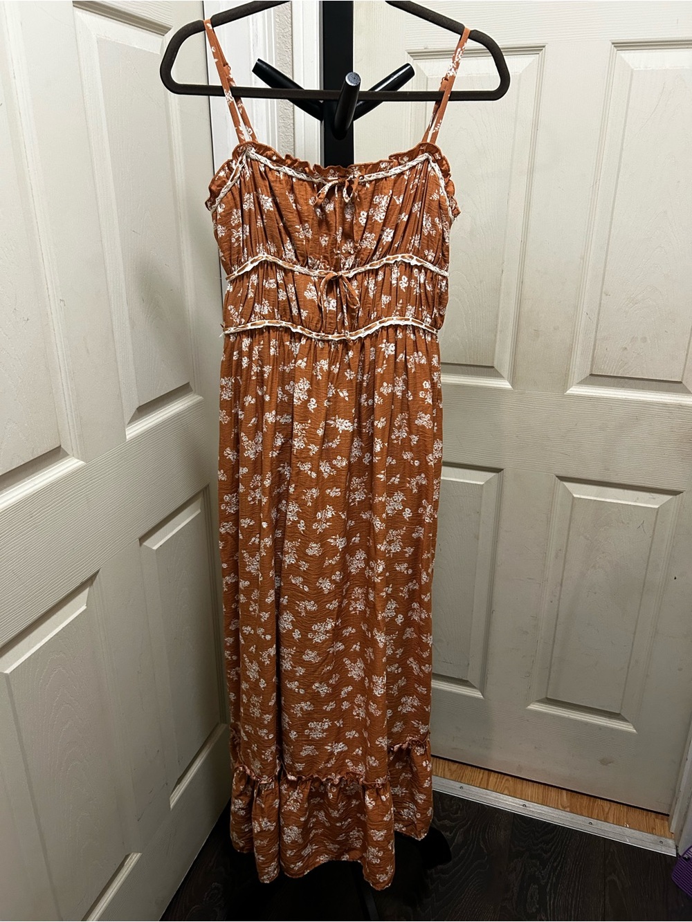 Sincerely Jules Rust Floral Maxi Dress